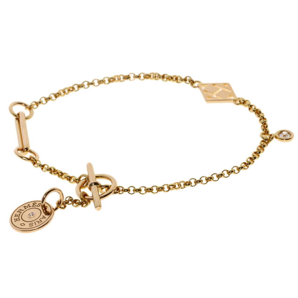 Hermes Gambard Diamond Bracelet 18K Pink Gold Women's HERMES